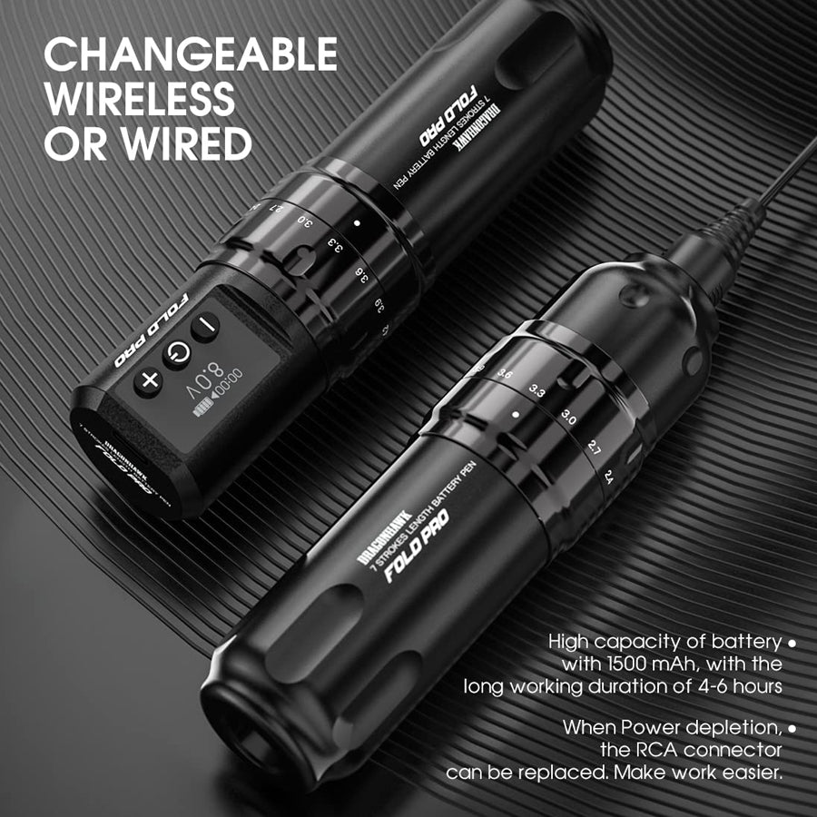 Dragonhawk Mast Tattoo Fold Pro Wireless Pen Machine