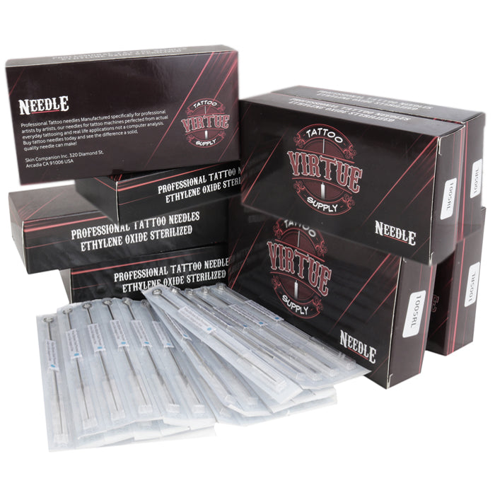 Virtue Tattoo Long Needles Pack of 50 Pcs - Round Liner