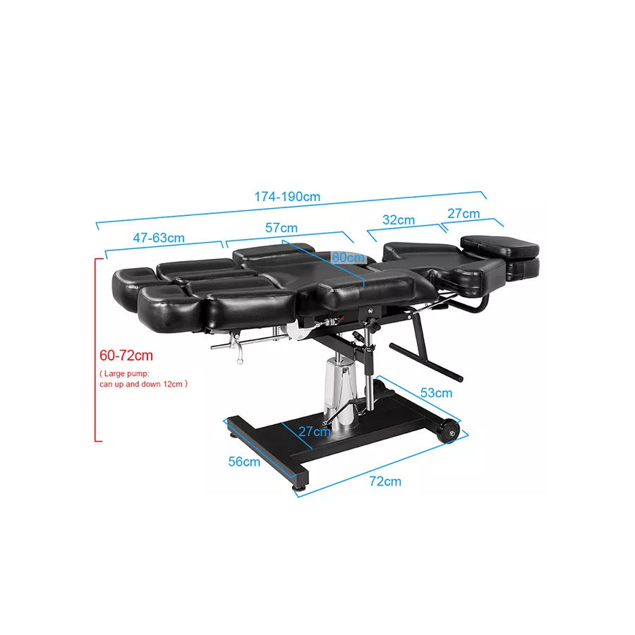 The whole tattoo chair can rotate 360 degree