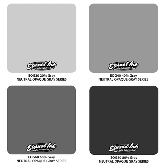 Eternal Neutral Grey Ink Set 4 bottles 1oz Each