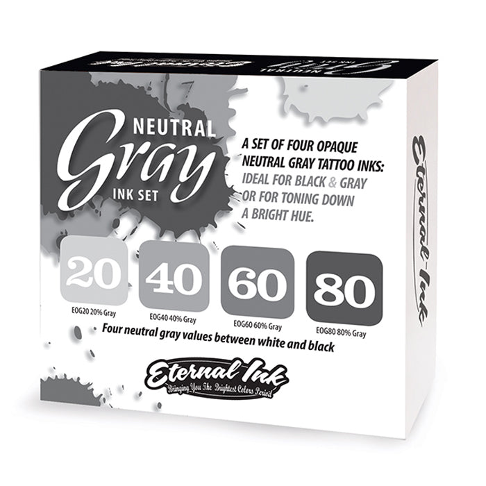Eternal Neutral Grey Ink Set 4 bottles 1oz Each