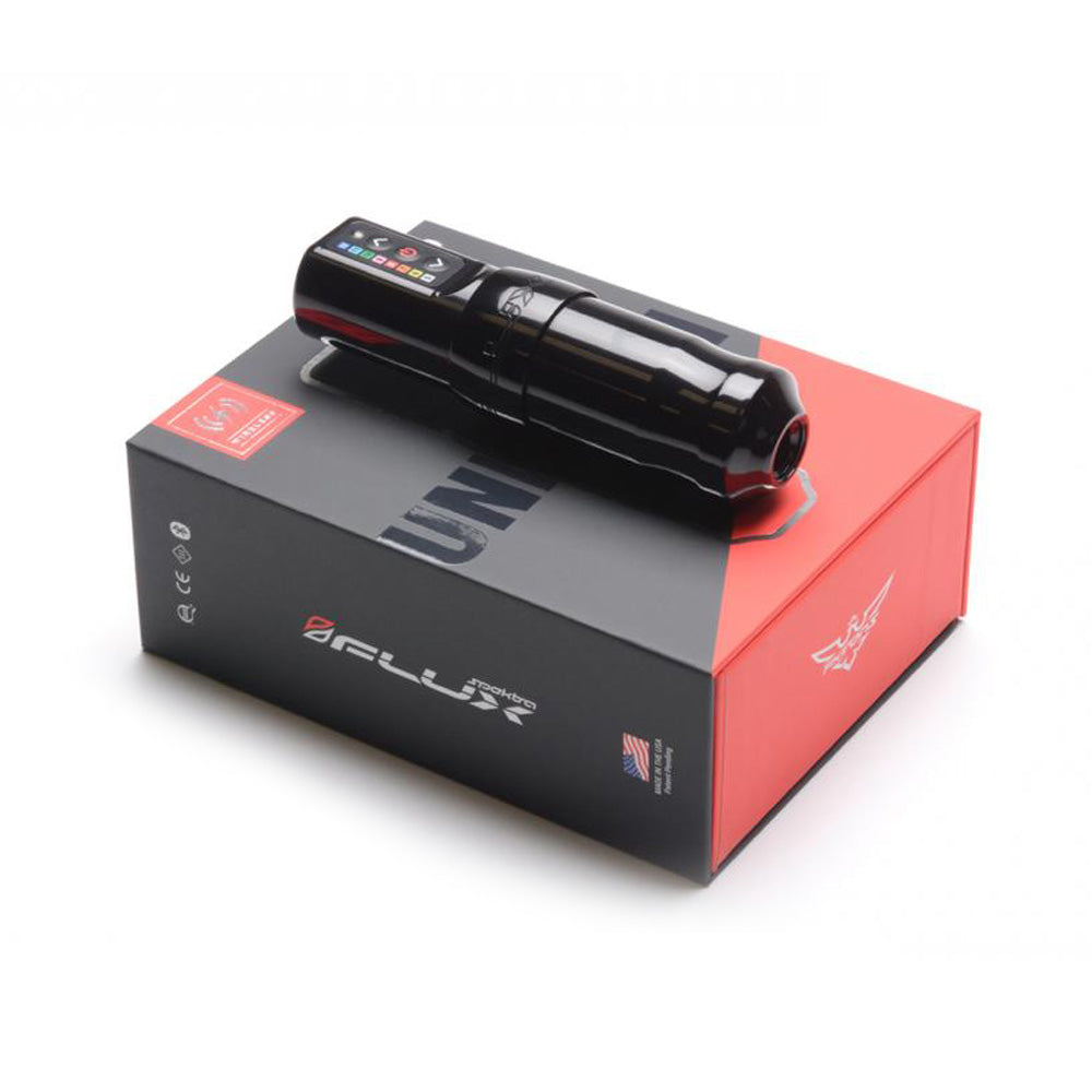 F K Iron Flux Tattoo Machine with Power Bolt - Chromium