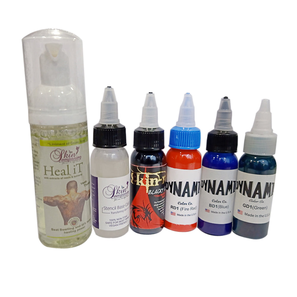 TG- 1 Eco Coil and 1 Nova Rotary Machine Kit, 3 Colors, 20 Needles