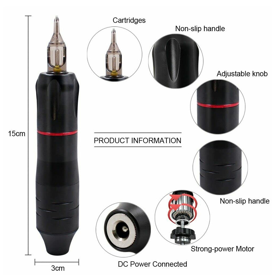 Complete Tattoo Pen Kit Professional Javelin Machine Starter Set GUN 20 Ink  791689135977 | eBay