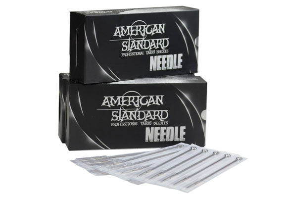 American Standard Tattoo Fine Long Needles Box of 50 Pcs (Regular Flat )