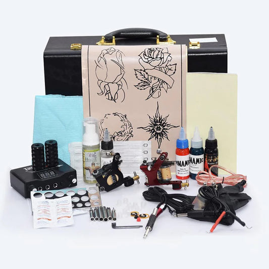 TG- 2 Eco High Res Coil Tattoo Machine Kit, 3 Colors, 20 Needles