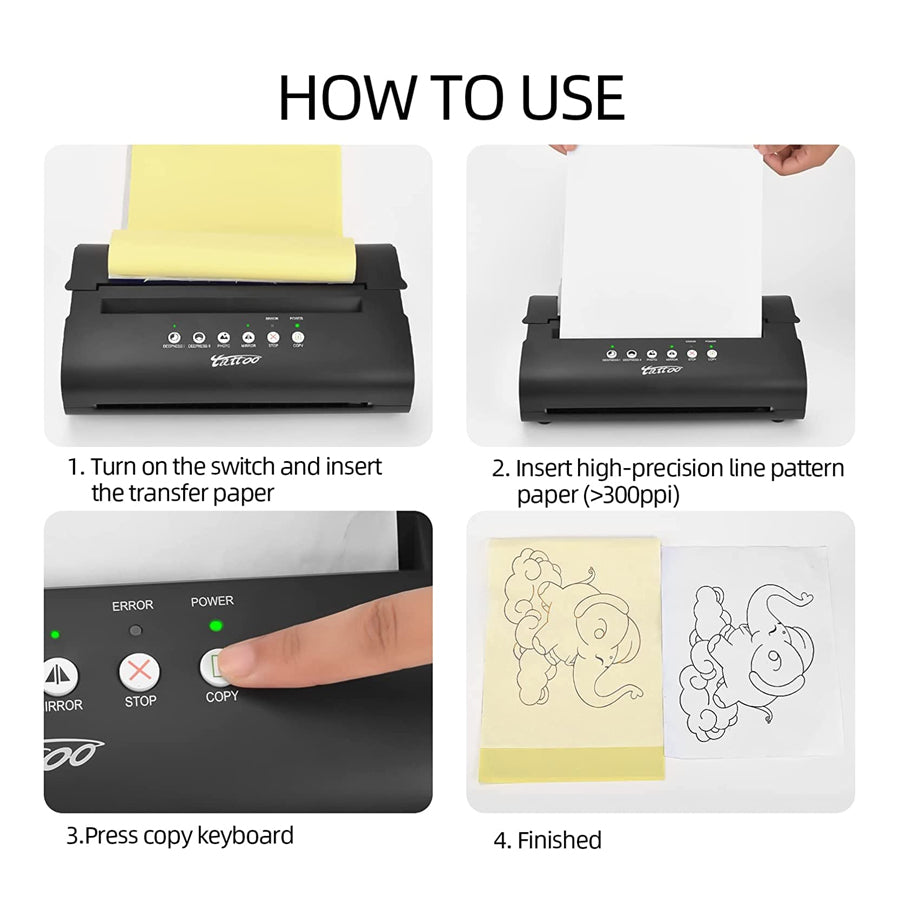 Stencil Machine Tattoo Transfer Machine Printer Drawing Thermal Maker  Copier Line For Tattoo Transfer Paper  Fruugo IN
