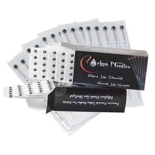 Carbon Tattoo Regular Long Needles Box of 50 Pcs  ( Magnums Double Stack (M2))